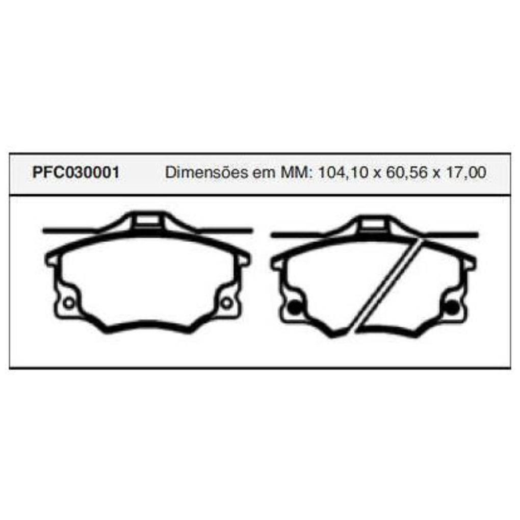 Pastilha Freio Dianteira Girling para Fiat Tipo e Uno - Cofap - PFC030001