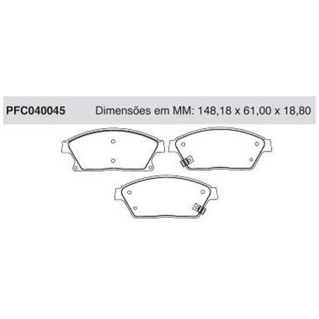 Pastilha Freio Dianteira Importado para Chevrolet Tracker - Cofap - PFC040045