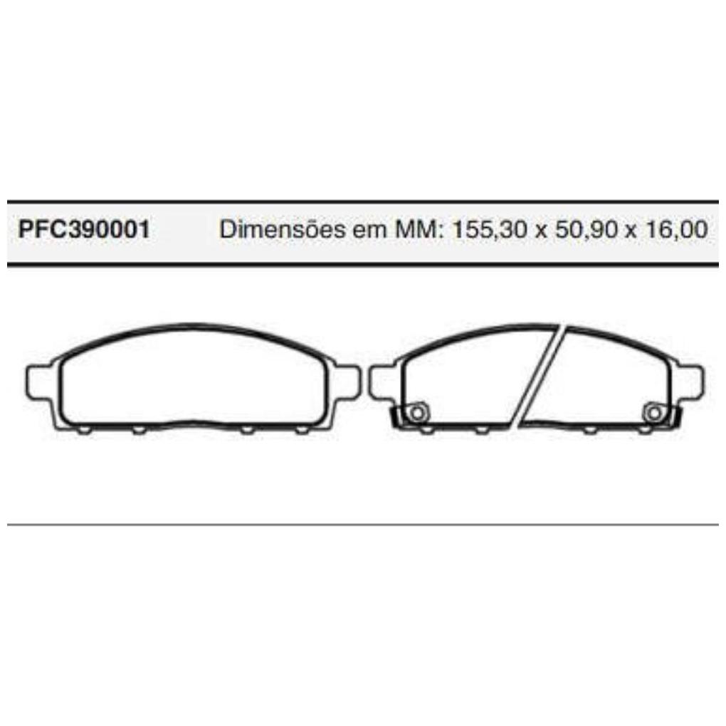 Pastilha Freio Dianteira Importado para Mitsubishi L200 - Cofap - PFC390001