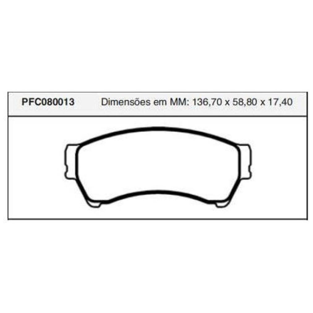 Pastilha Freio Dianteira Importado para Ford Fusion - Cofap - PFC080013