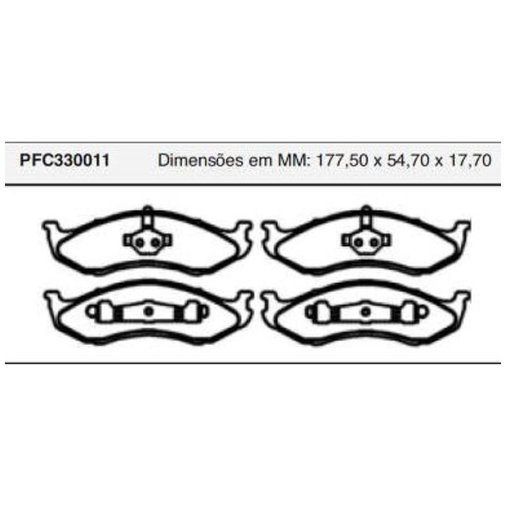 Jogo Pastilha Freio Dianteira Kelsey Hayes - Cofap - PFC330011