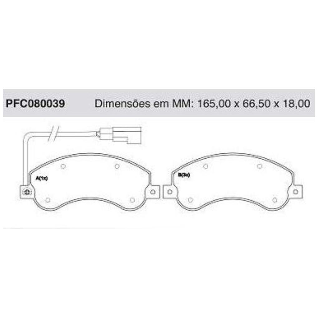Pastilha Freio Dianteira Knorr Bremse para Ford Transit - Cofap - PFC080039