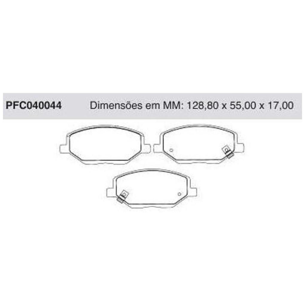 Pastilha Freio Dianteira Importado para Chevrolet Spin - Cofap - PFC040044