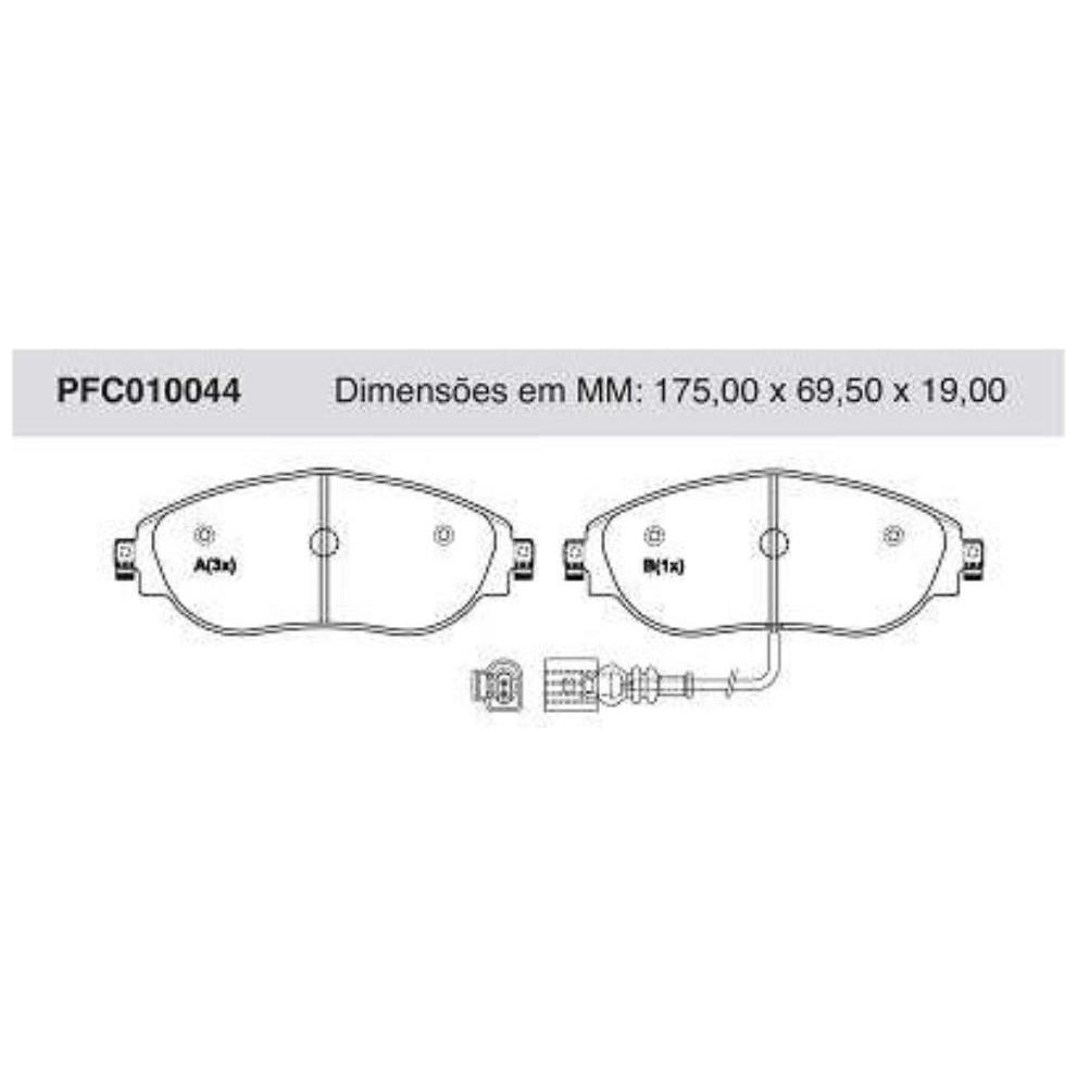 Pastilha Freio Dianteira Lucas Girling para Volkswagen Passat CC - Cofap - PFC010044