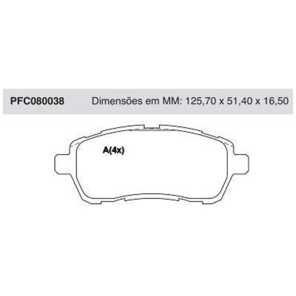 Pastilha Freio Dianteira Lucas Girling para Ford Ka e Ka Sedan - Cofap - PFC080038