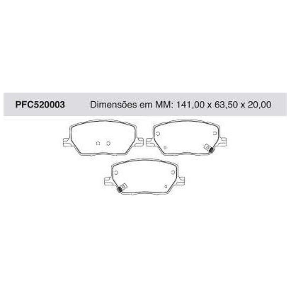 Jogo Pastilha Freio Dianteira Mando - Cofap - PFC520003