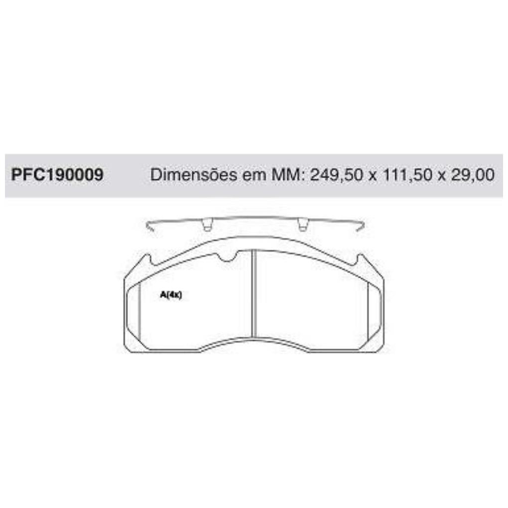 Jogo Pastilha Freio Dianteira Meritor - Cofap - PFC190009