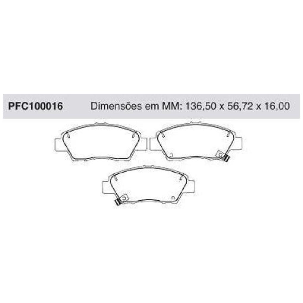 Pastilha Freio Dianteira Nissin para Honda City e FIT - Cofap - PFC100016