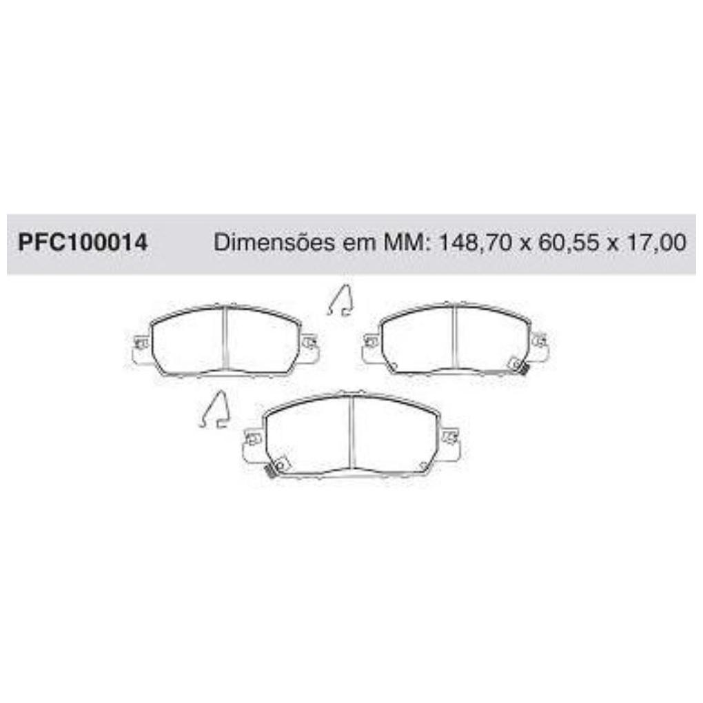Pastilha Freio Dianteira Nissin para Honda Civic - Cofap - PFC100014