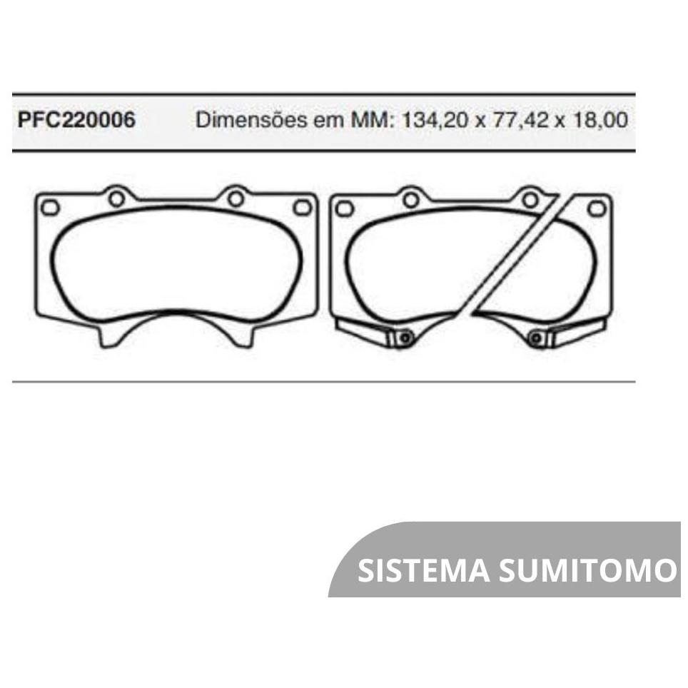 Jogo Pastilha Freio Dianteira Sumitomo - Cofap - PFC220006