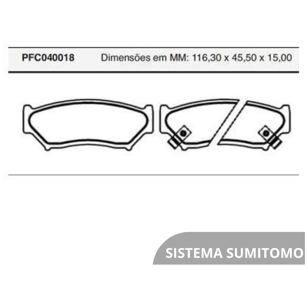 Jogo Pastilha Freio Dianteira Sumitomo - Cofap - PFC040018