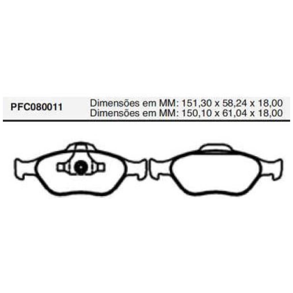 Jogo Pastilha Freio Dianteira Teves - Cofap - PFC080011