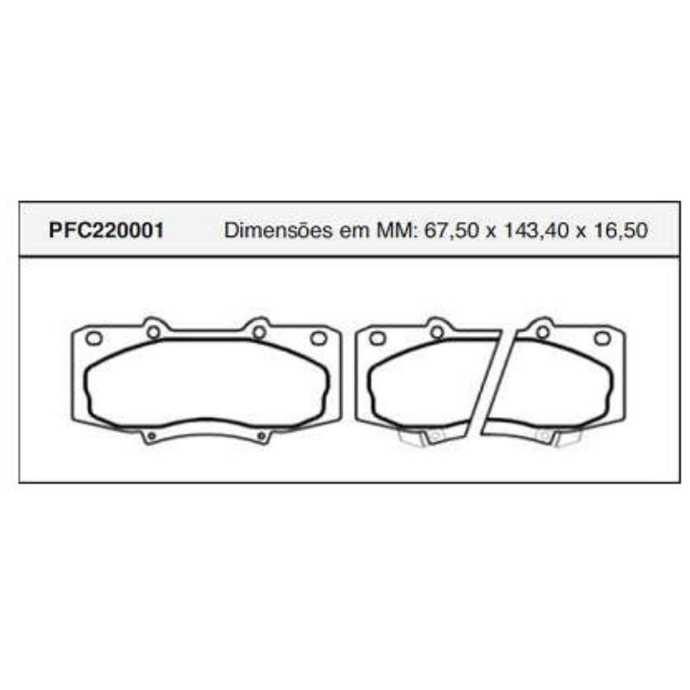 Pastilha Freio Dianteira Teves para Toyota Hilux - Cofap - PFC220001