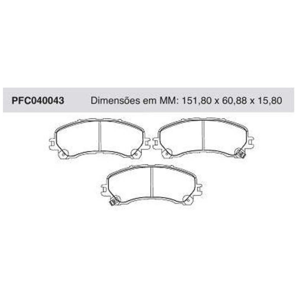 Pastilha Freio Dianteira Teves para Chevrolet S10 e Trailblazer - Cofap - PFC040043
