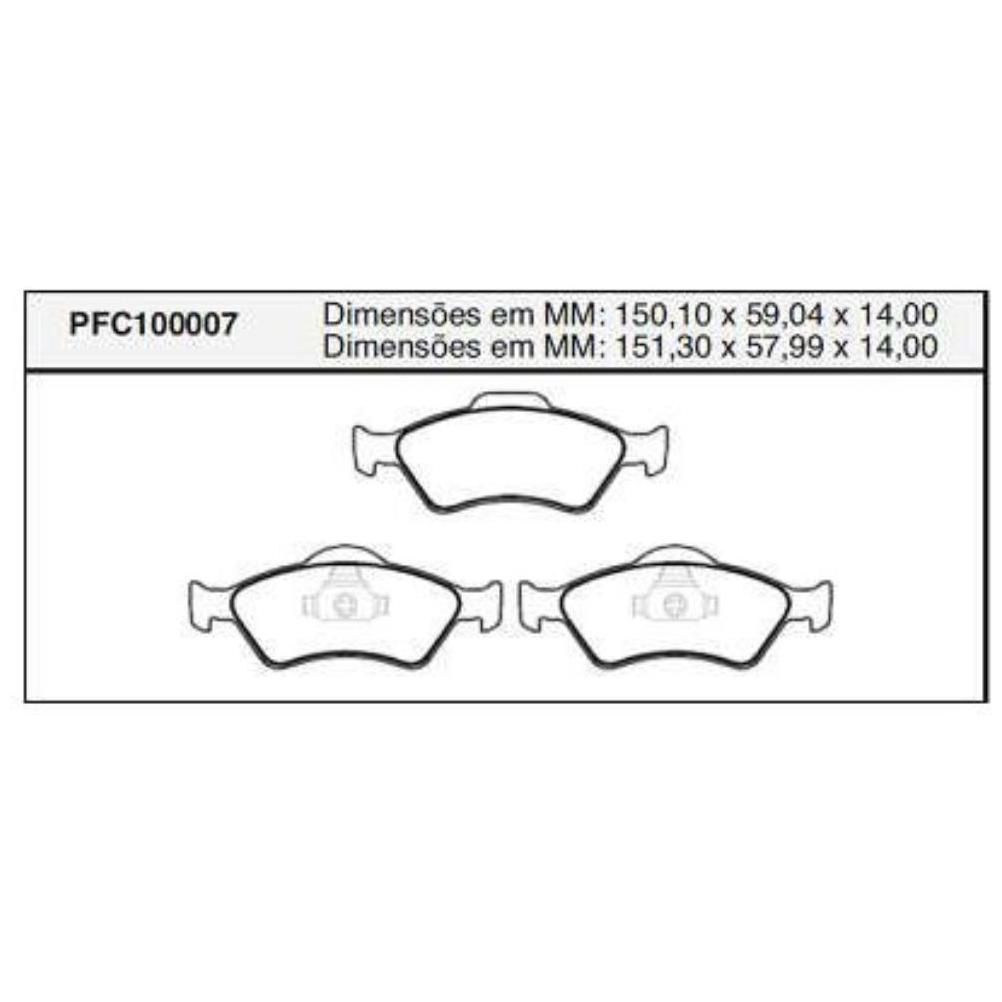Pastilha Freio Dianteira Teves para Honda FIT - Cofap - PFC100007
