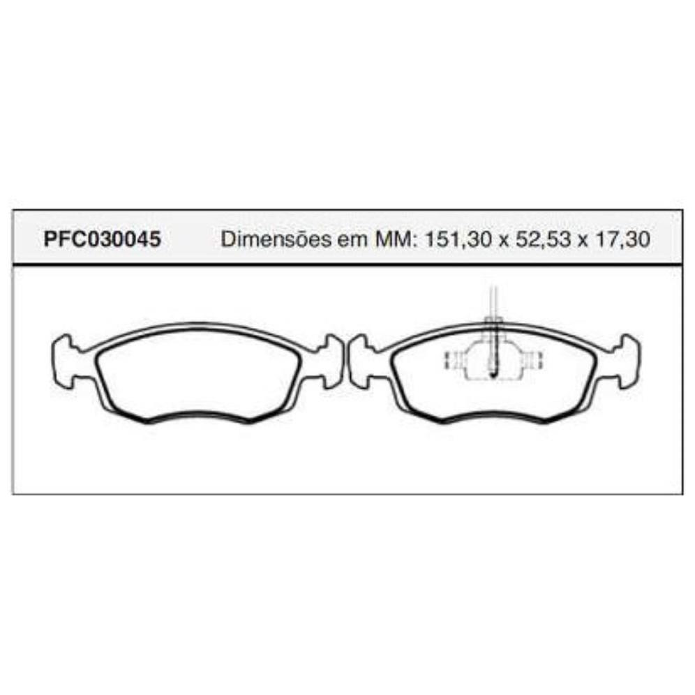 Pastilha Freio Dianteira Teves para Fiat Stilo - Cofap - PFC030045