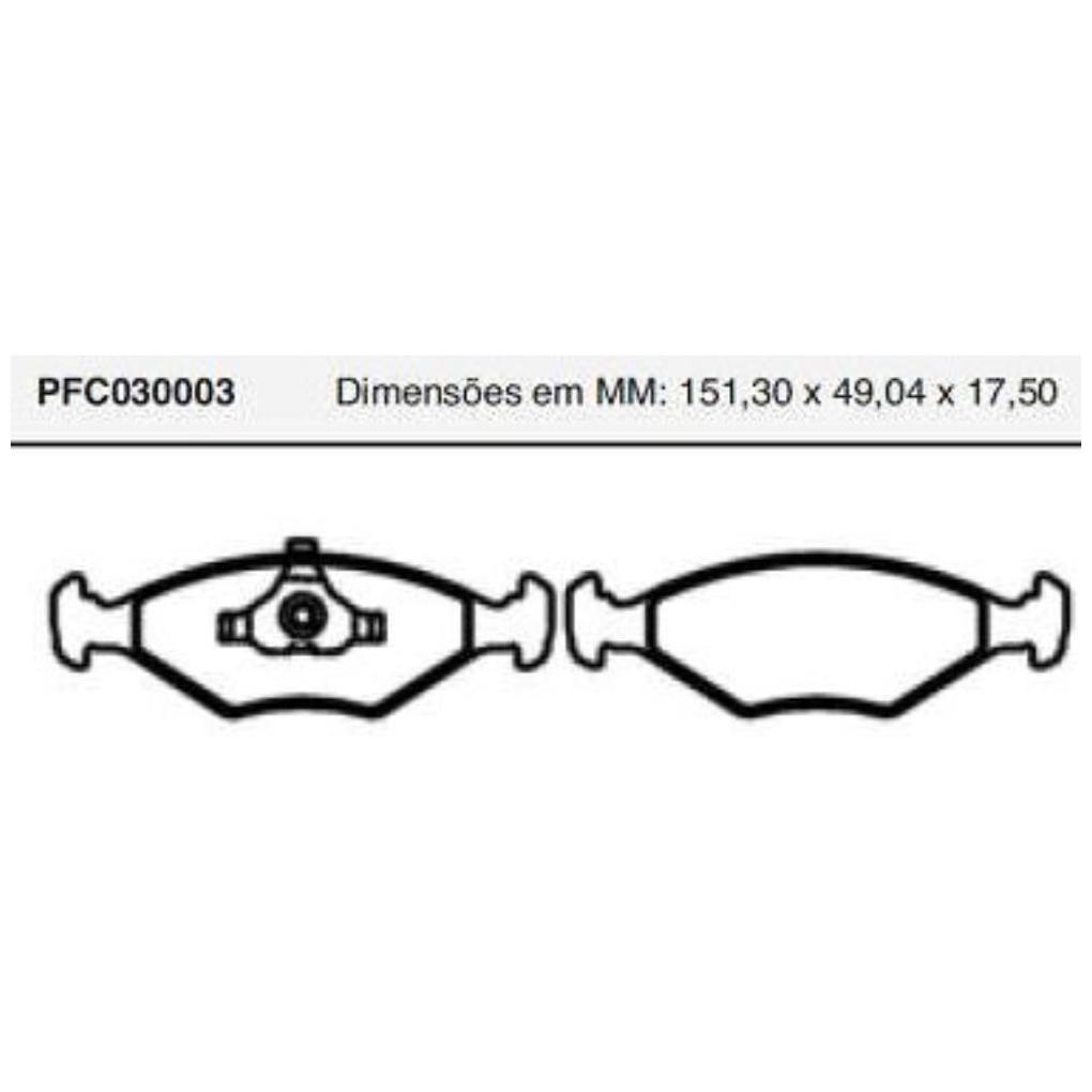 Pastilha Freio Dianteira Teves para Fiat Fiorino e Tipo - Cofap - PFC030003