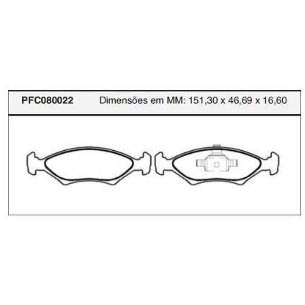 Pastilha Freio Dianteira Teves para Ford Courier - Cofap - PFC080022