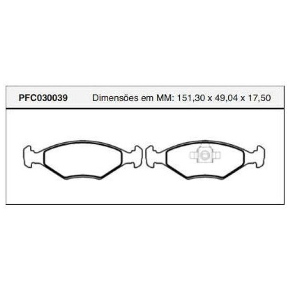 Pastilha Freio Dianteira Teves para Fiat Uno - Cofap - PFC030039