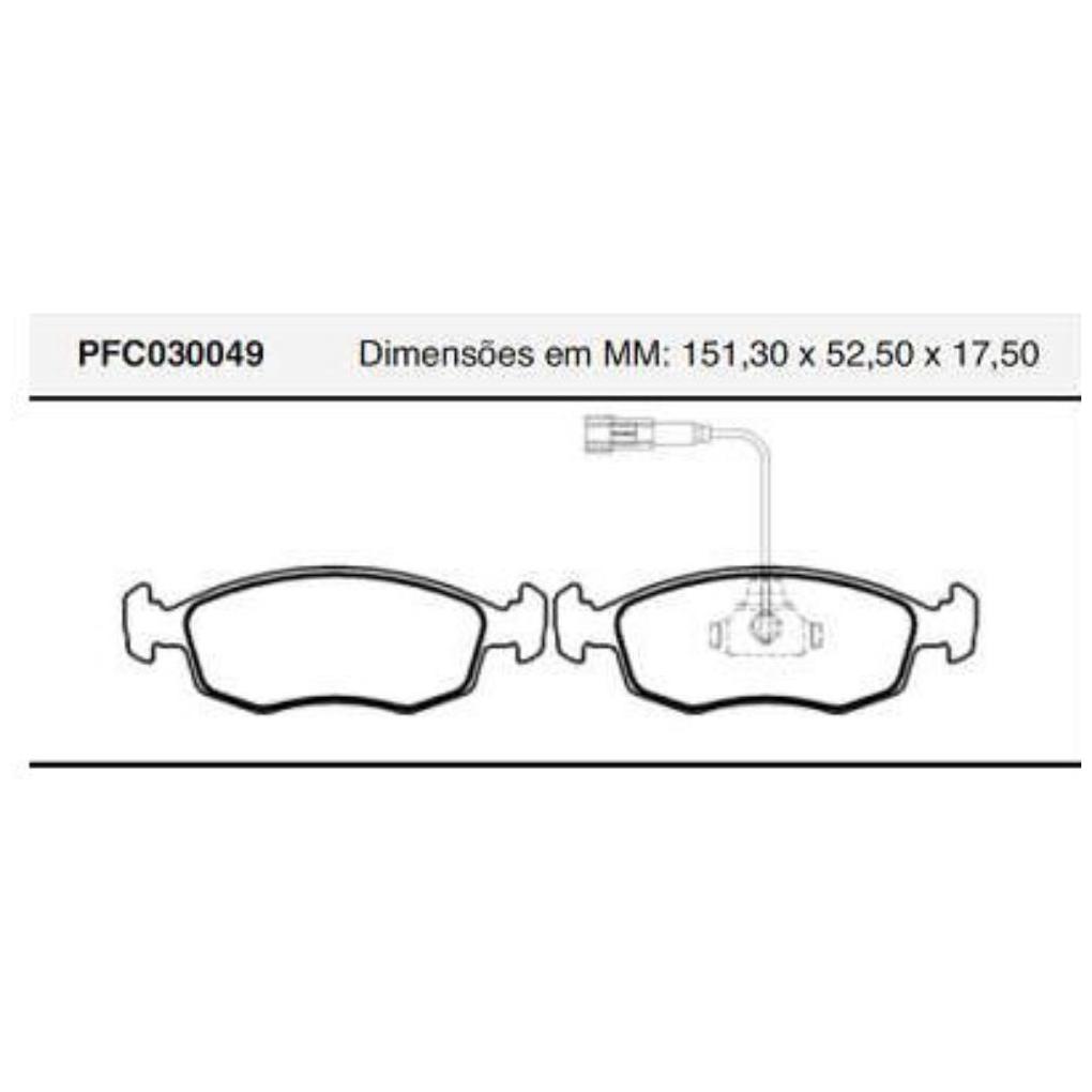 Pastilha Freio Dianteira Teves para Fiat Stilo - Cofap - PFC030049