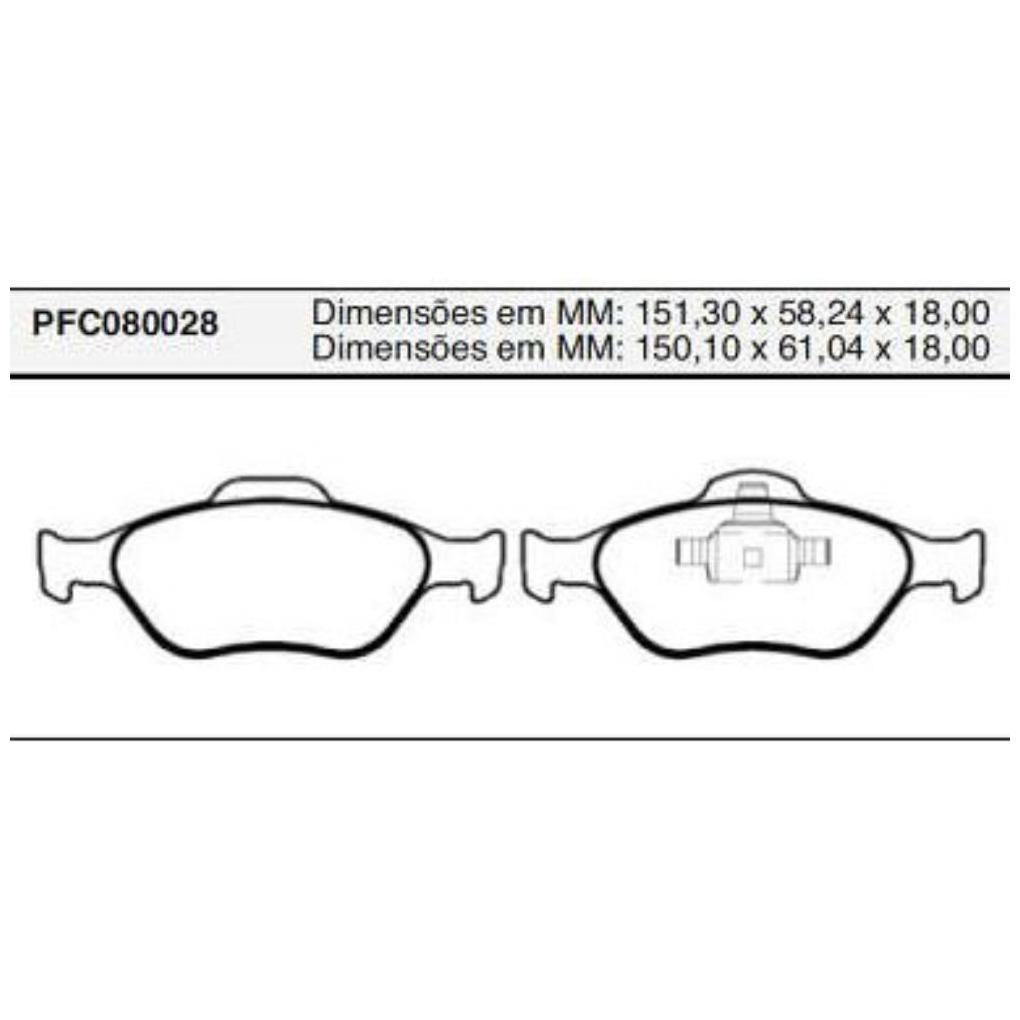 Pastilha Freio Dianteira Teves para Ford Ecosport - Cofap - PFC080028
