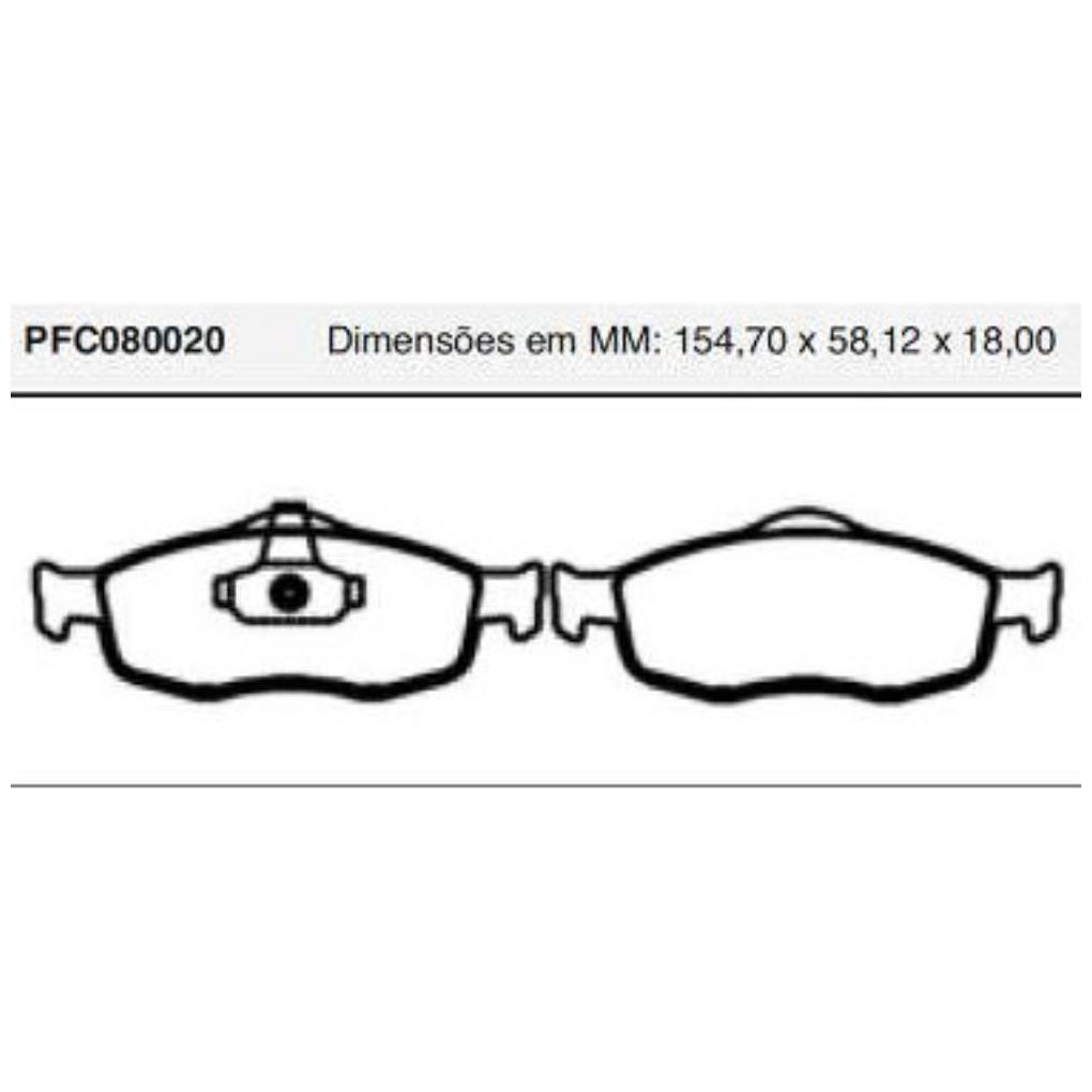 Pastilha Freio Dianteira Teves para Ford Mondeo - Cofap - PFC080020