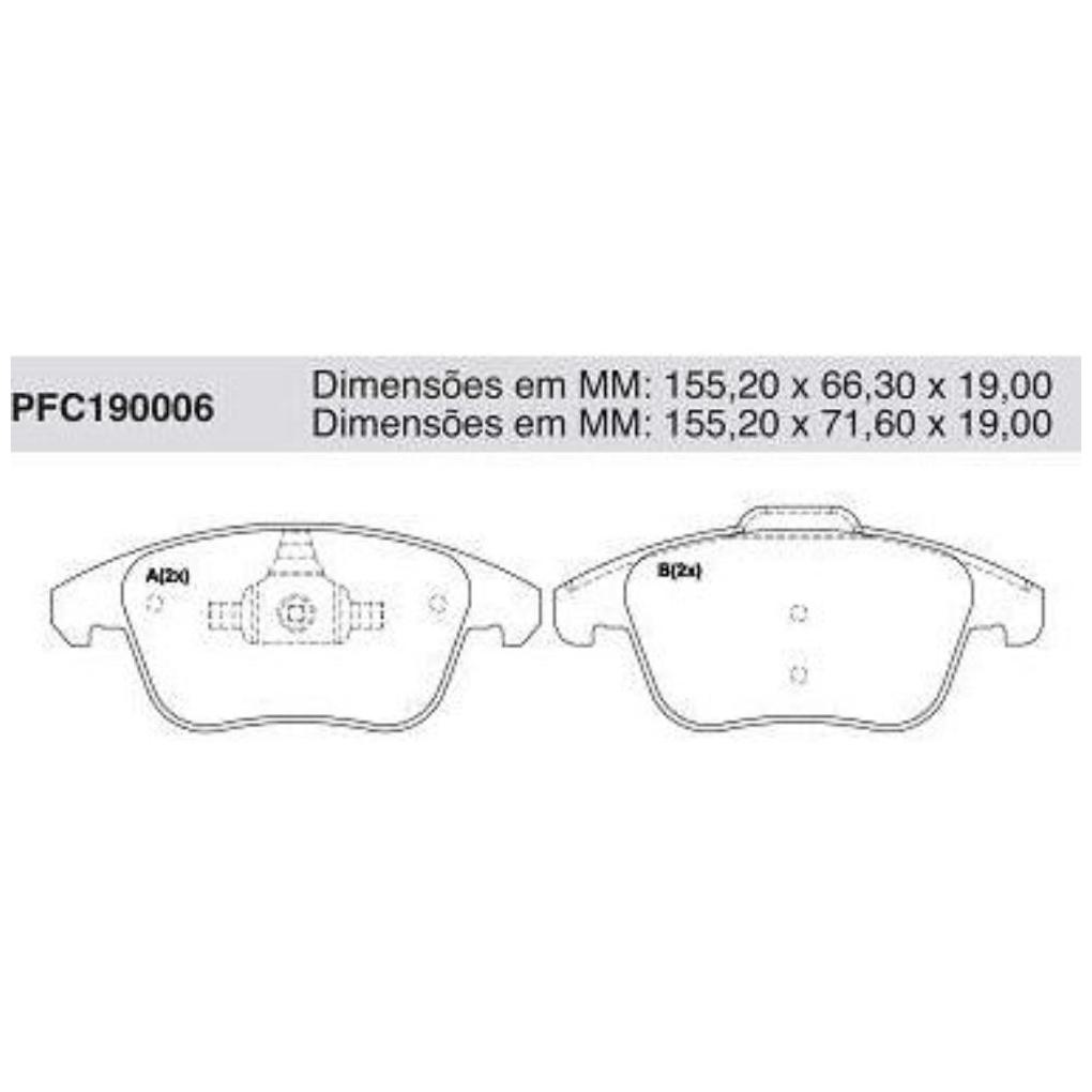 Pastilha Freio Dianteira Teves para Land Rover Range Rover Evoque e Peugeot 508 - Cofap - PFC190006