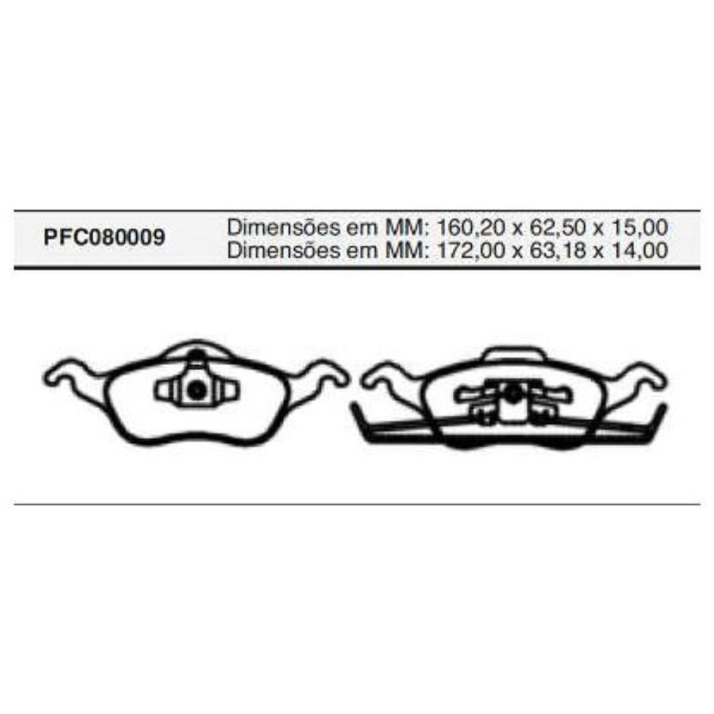 Pastilha Freio Dianteira Teves para Ford Focus e Focus Sedan - Cofap - PFC080009