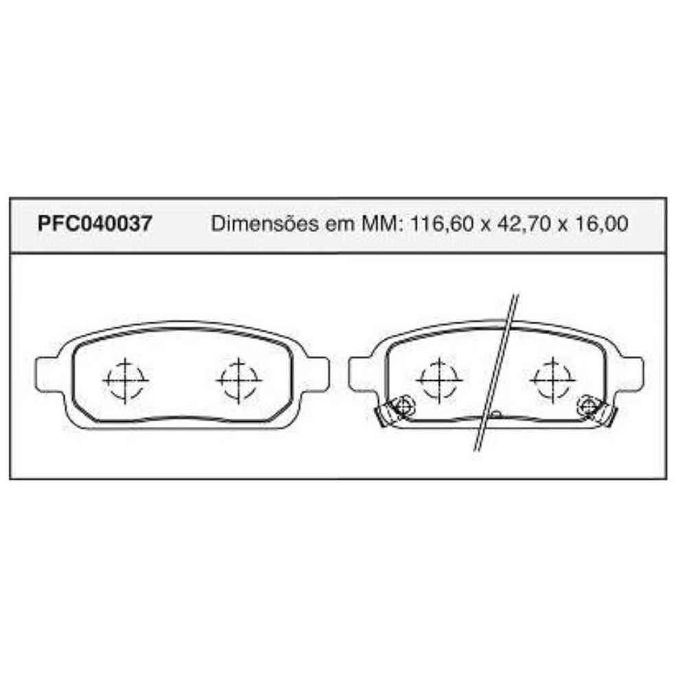 Pastilha Freio Dianteira Teves para Chevrolet Cruze e Cruze Sport6 - Cofap - PFC040037