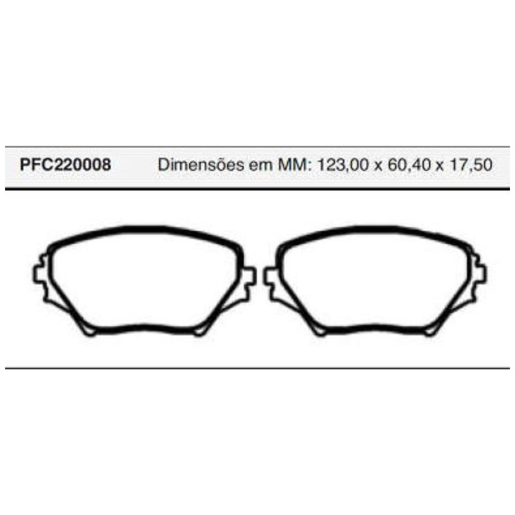 Pastilha Freio Dianteira Varga para Toyota RAV4 - Cofap - PFC220008