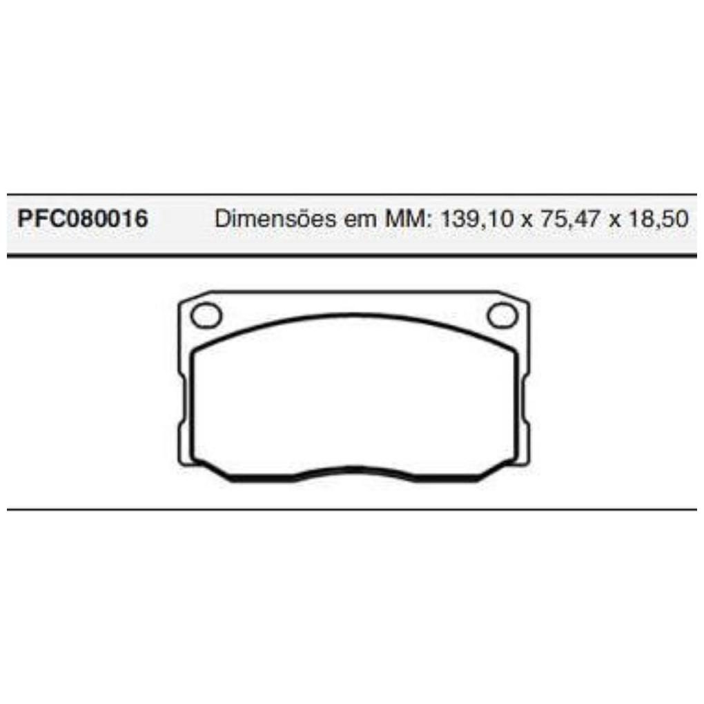 Jogo Pastilha Freio Dianteira Varga - Cofap - PFC080016