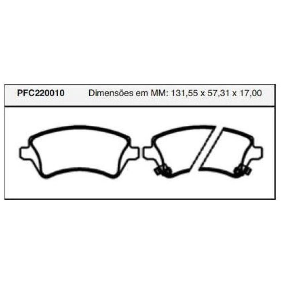 Pastilha Freio Dianteira Varga Trw para Toyota Corolla e Fielder - Cofap - PFC220010