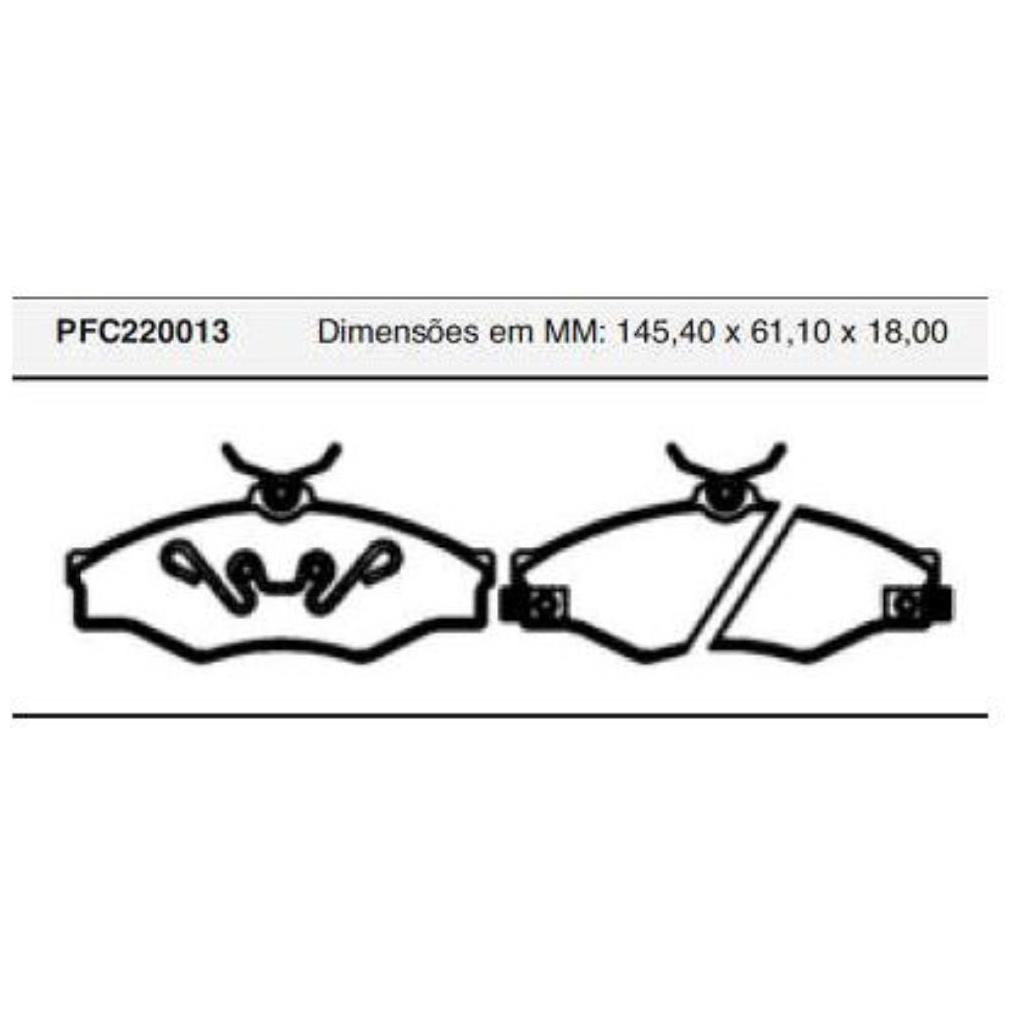Pastilha Freio Dianteira Varga Trw para Toyota Hilux - Cofap - PFC220013