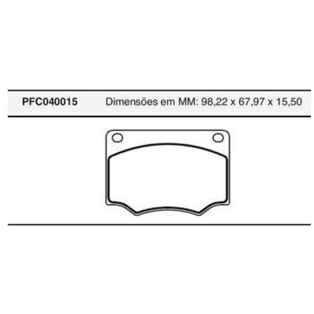 Pastilha Freio Dianteira Varga Trw para Chevrolet Caravan e Opala - Cofap - PFC040015