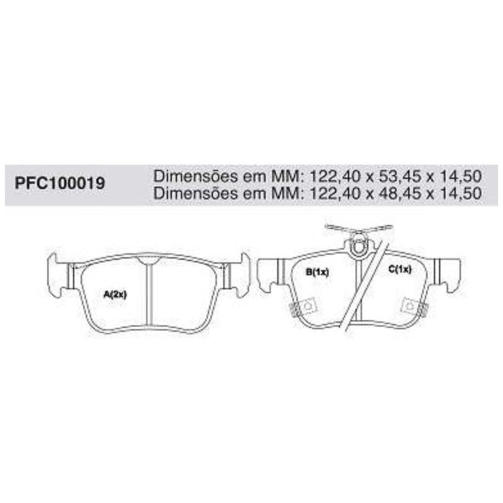 Pastilha Freio Traseira para Honda Civic - Cofap - PFC100019