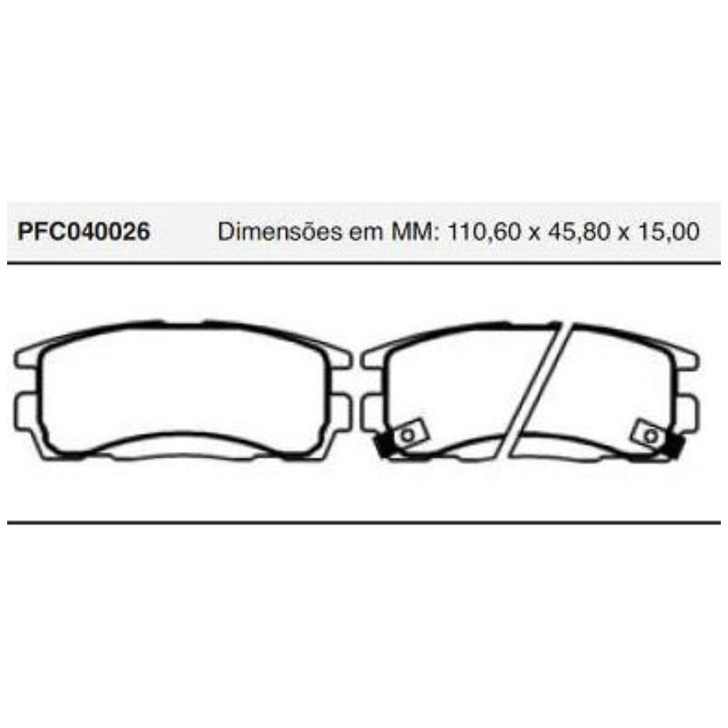 Pastilha Freio Traseira para Chevrolet Captiva - Cofap - PFC040026