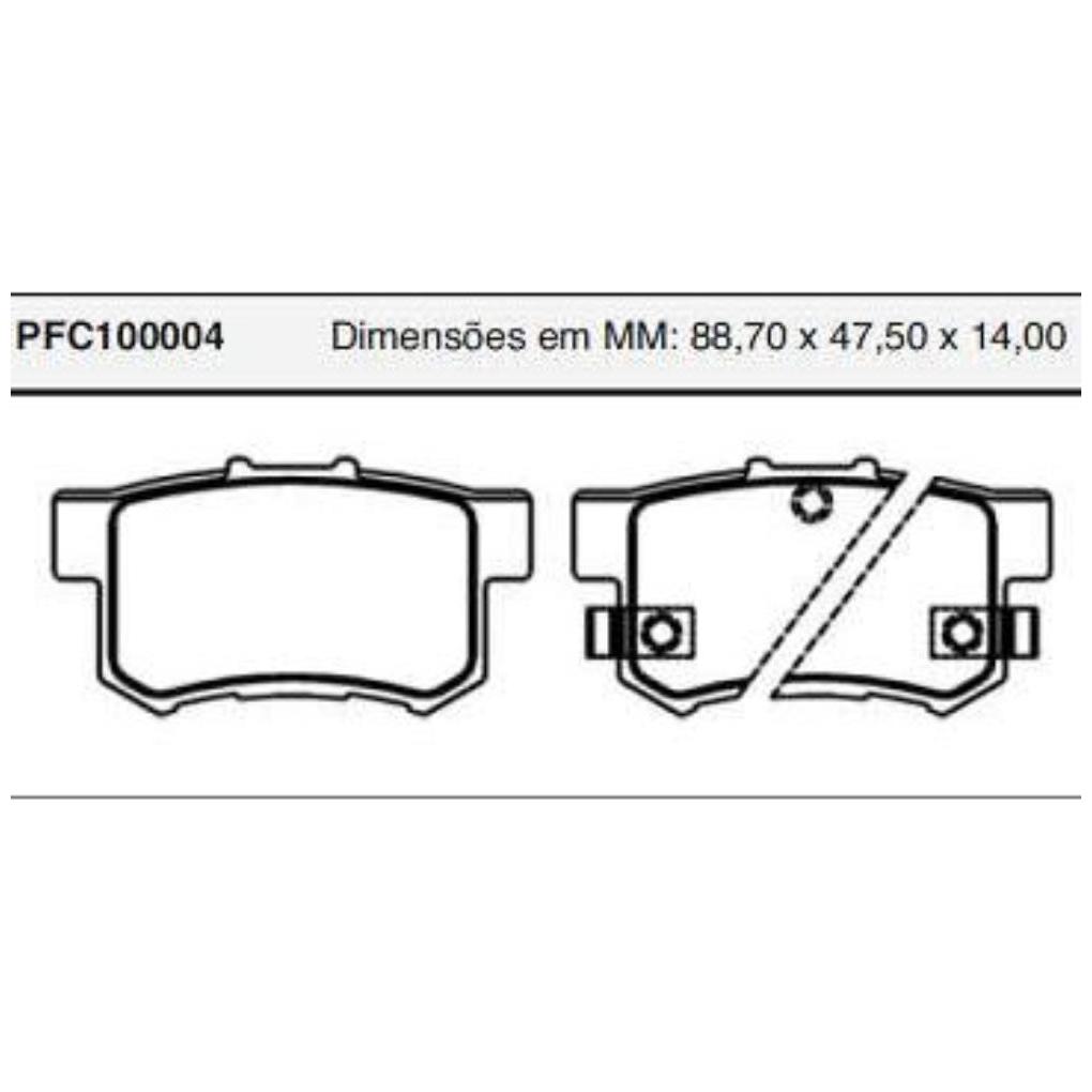Pastilha Freio Traseira Akebono para Honda Accord e Civic - Cofap - PFC100004