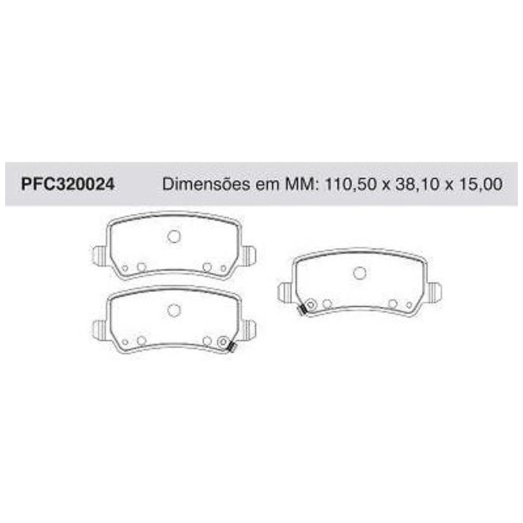 Pastilha Freio Traseira para Hyundai Azera - Cofap - PFC320024
