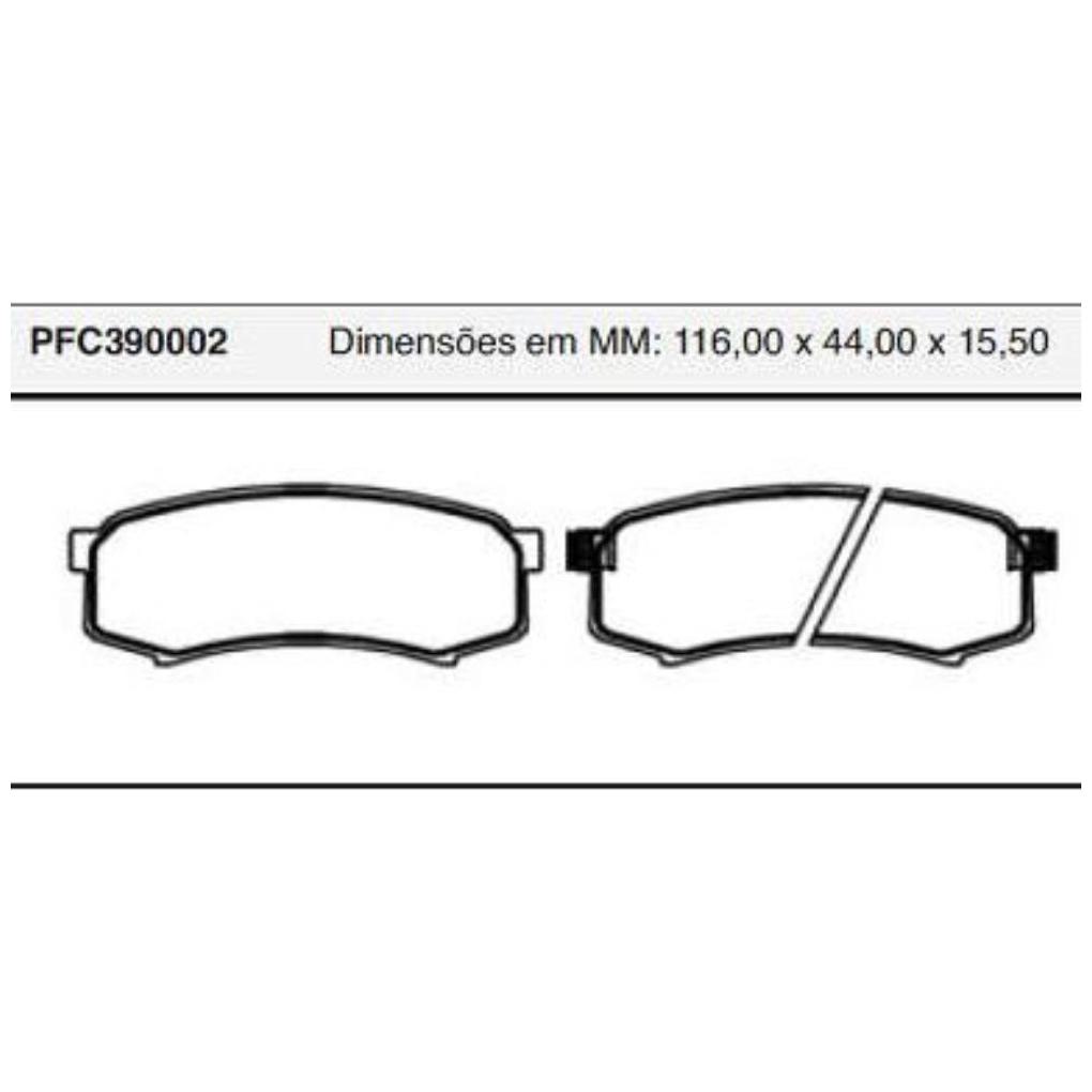 Pastilha Freio Traseira Akebono para Mitsubishi Pajero Full - Cofap - PFC390002