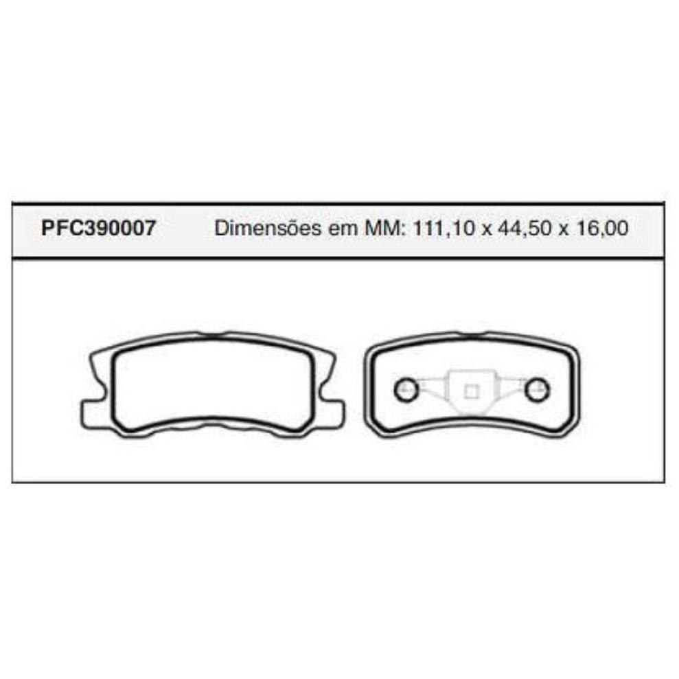 Pastilha Freio Traseira Akebono para Mitsubishi Pajero Full e Pajero Sport - Cofap - PFC390007