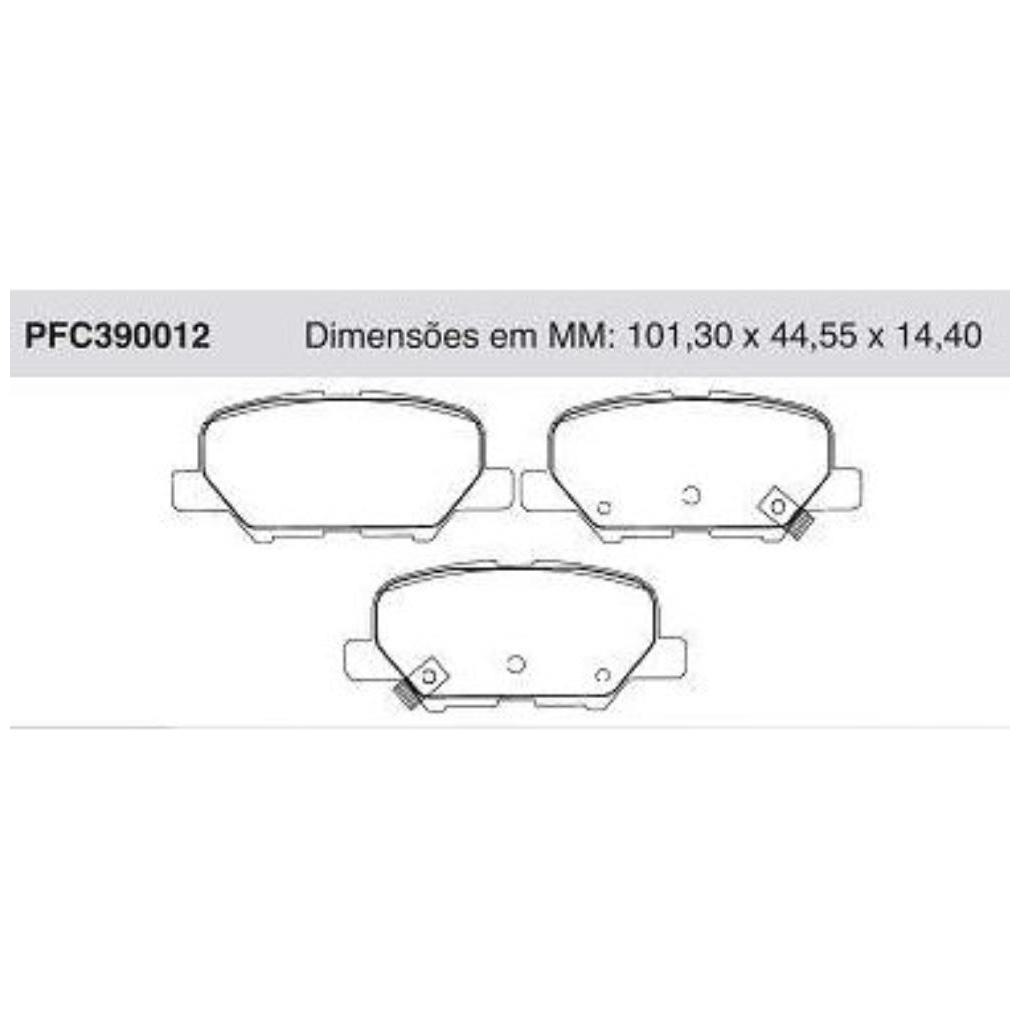Pastilha Freio Traseira Akebono para Mitsubishi ASX e Outlander - Cofap - PFC390012
