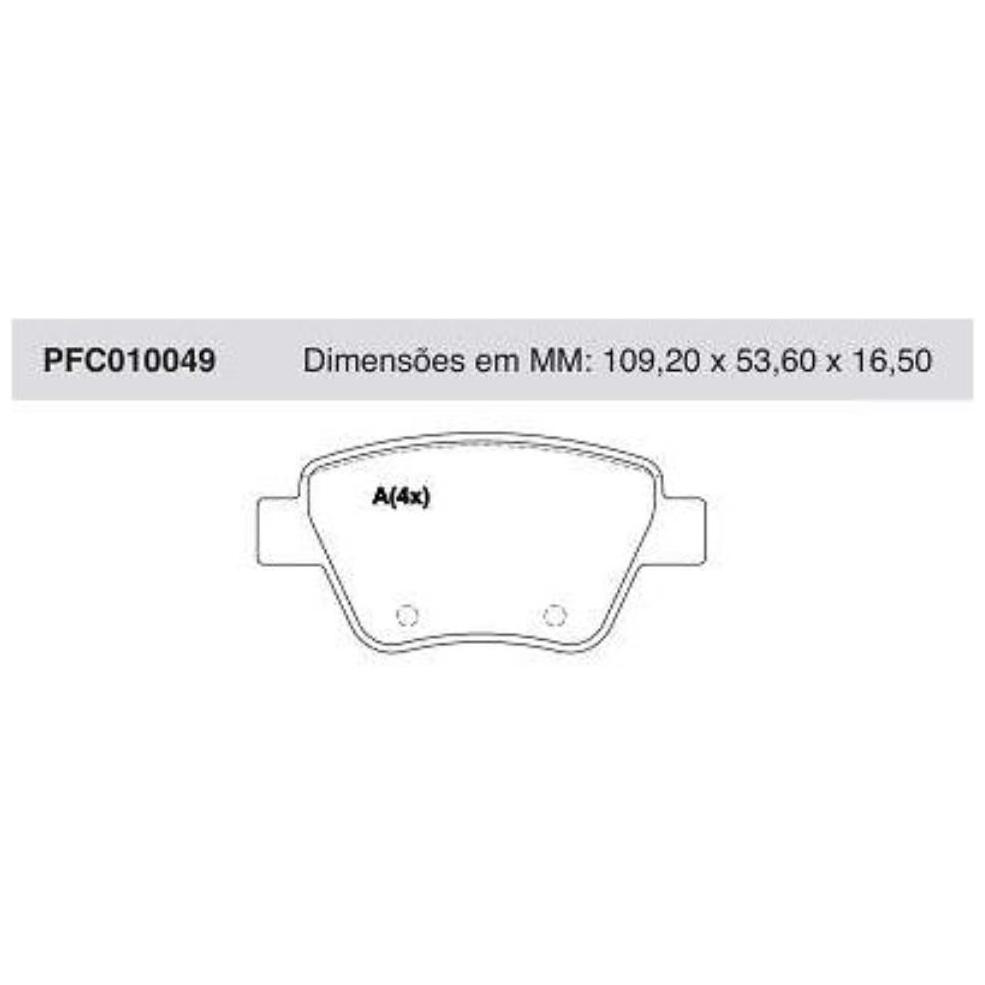 Jogo Pastilha Freio Traseira Bosch - Cofap - PFC010049