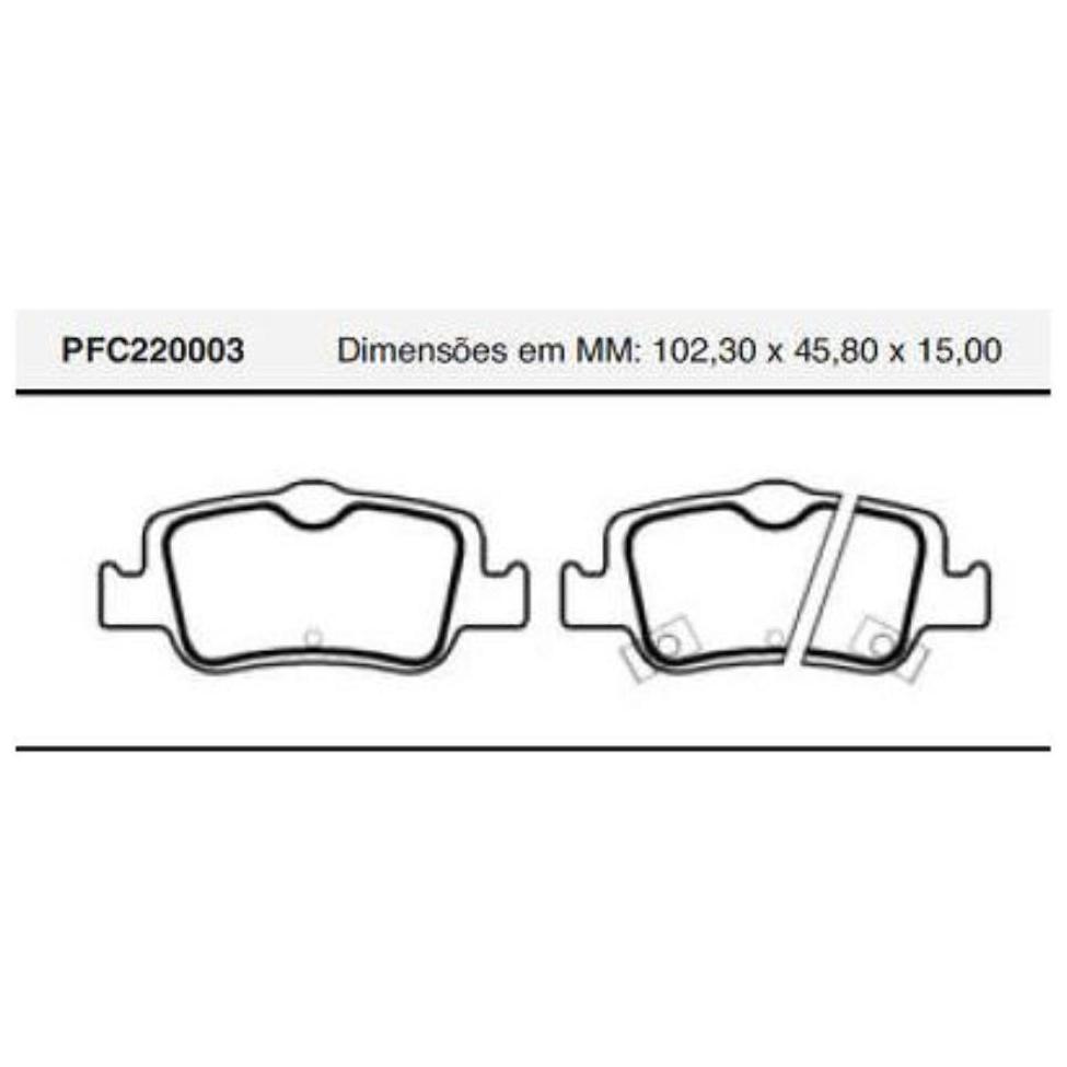 Pastilha Freio Traseira Bosch para Toyota Corolla - Cofap - PFC220003