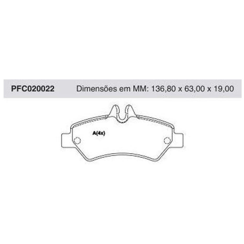 Pastilha Freio Traseira Bosch para Mercedes-Benz Sprinter 311 e Sprinter 415 - Cofap - PFC020022