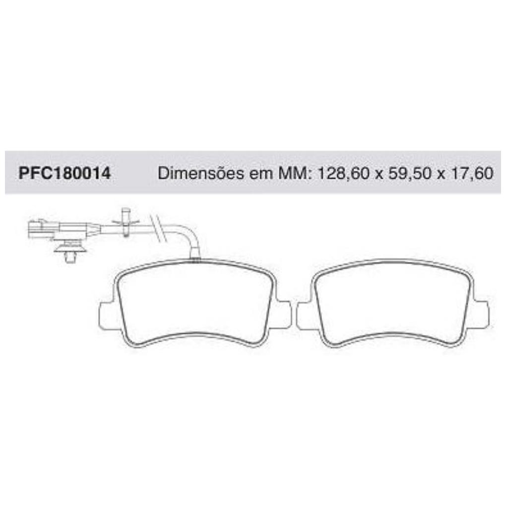 Pastilha Freio Traseira com Sensor Brembo para Renault Master - Cofap - PFC180014