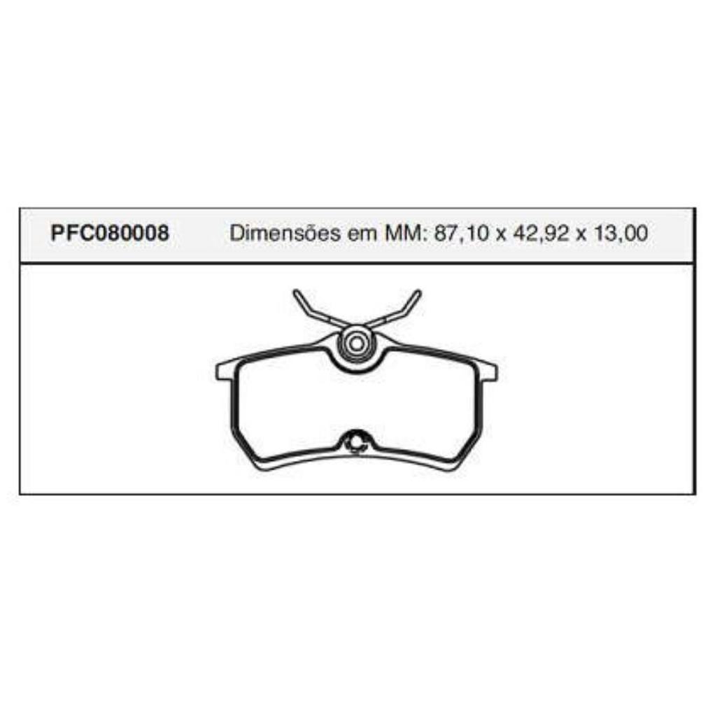 Pastilha Freio Traseira Girling para Ford Focus e Focus Sedan - Cofap - PFC080008