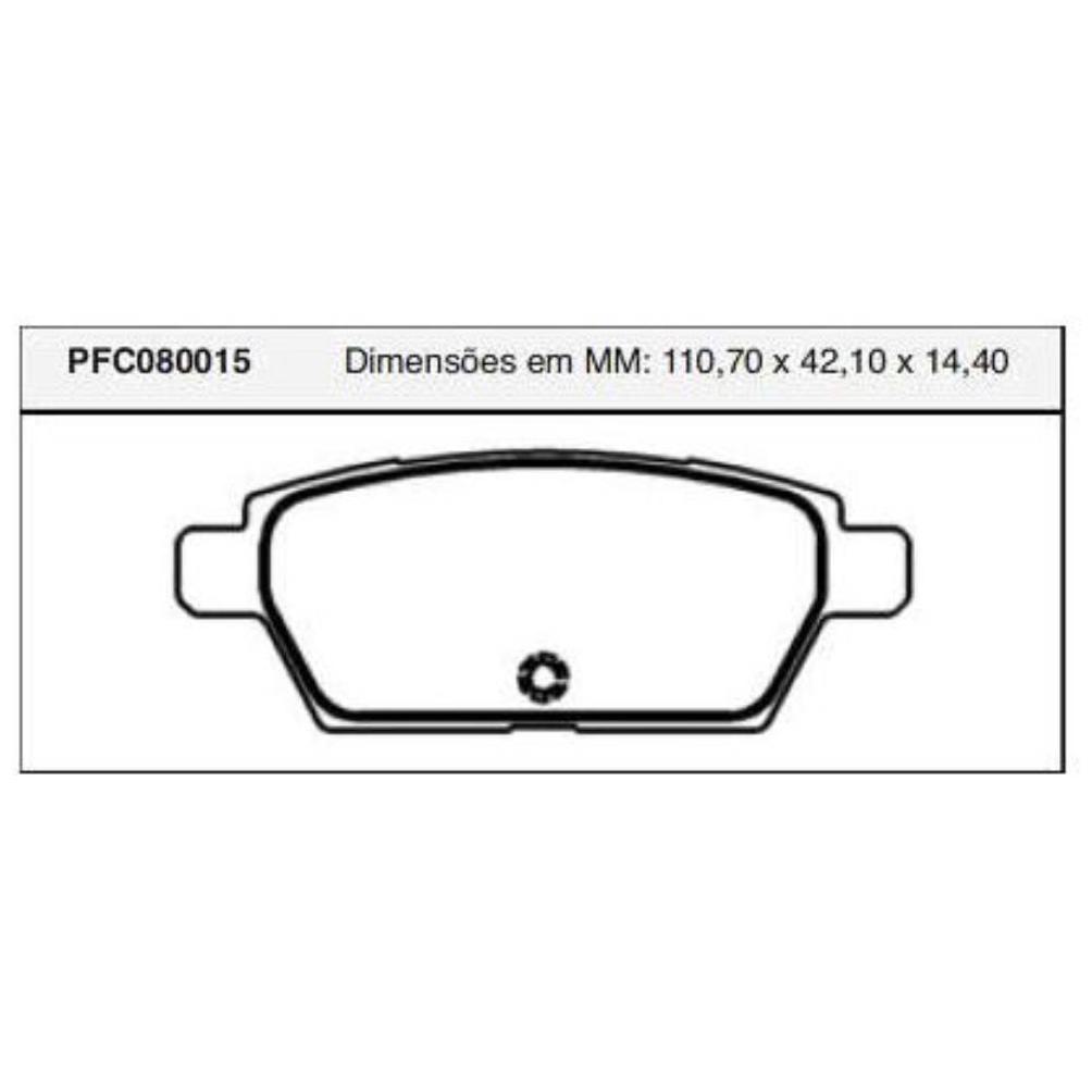 Pastilha Freio Traseira Importado para Ford Fusion - Cofap - PFC080015