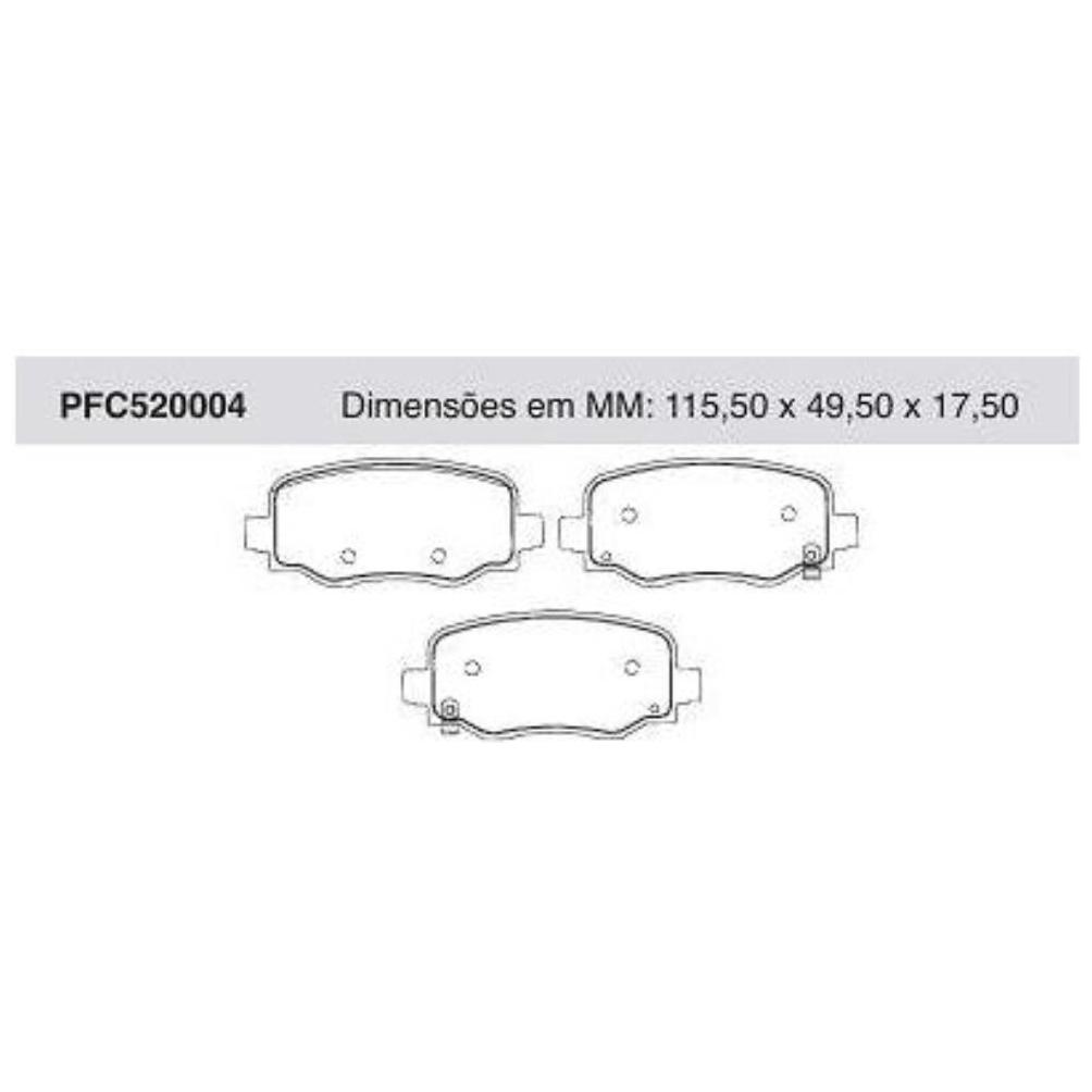 Jogo Pastilha Freio Traseira Mando - Cofap - PFC520004