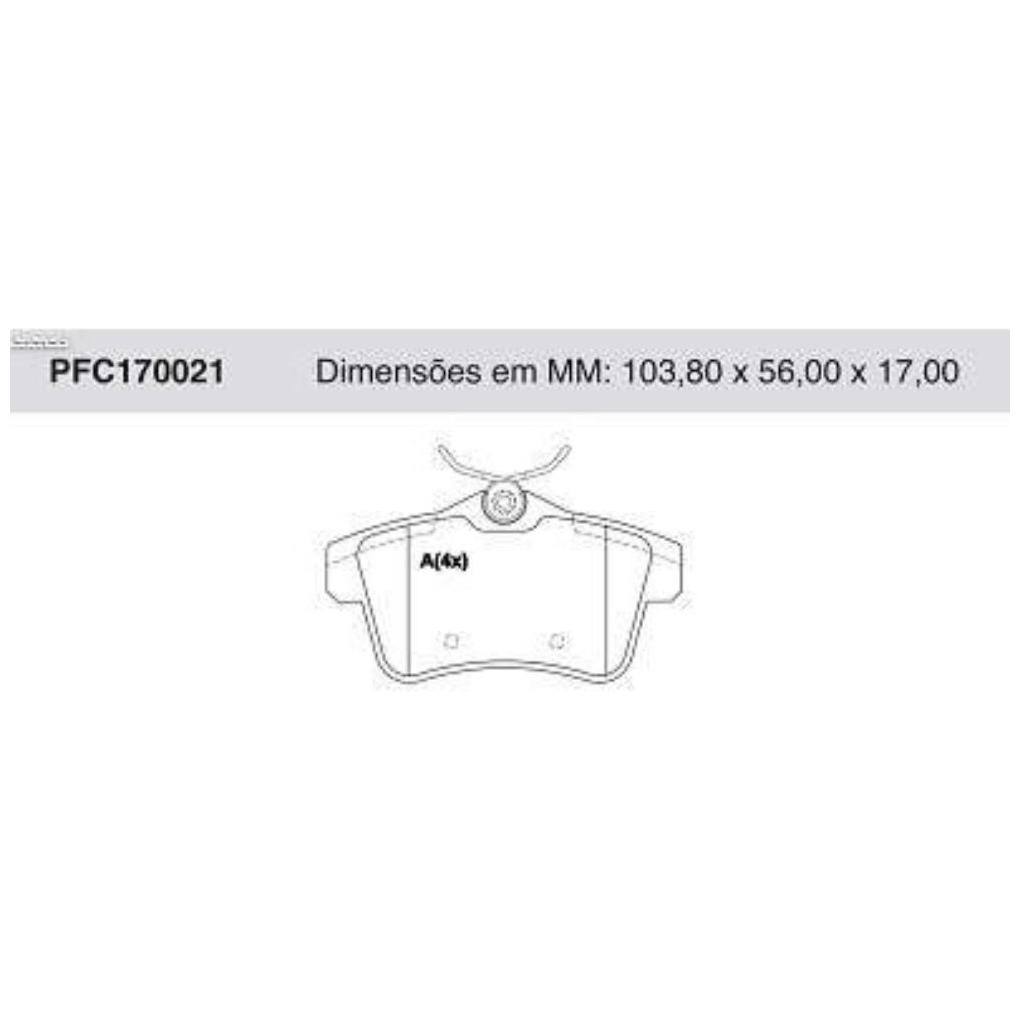 Jogo Pastilha Freio Traseira Lucas Girling - Cofap - PFC170021