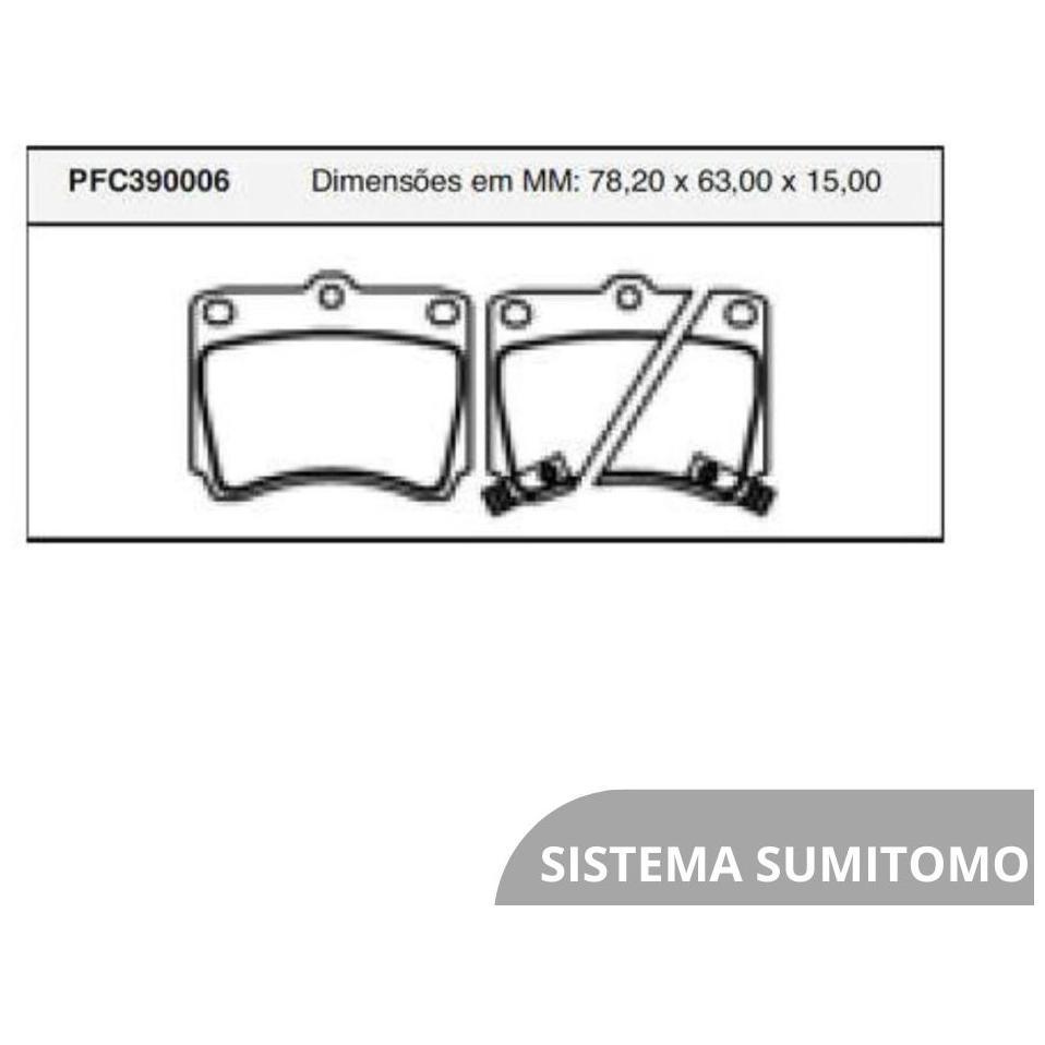 Pastilha Freio Traseira Sumitomo para Mitsubishi Pajero Sport - Cofap - PFC390006